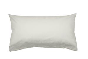 Janine Seersucker-Kissenbezug beige braun Baumwolle