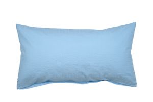 Janine Seersucker-Kissenbezug blau Baumwolle