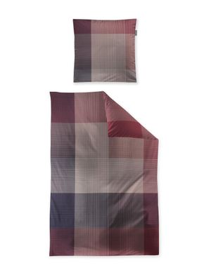 Janine Biancheria da letto in raso makò J.D. 135 x 200 cm + 80 x 80 cm, colore: marrone/nero