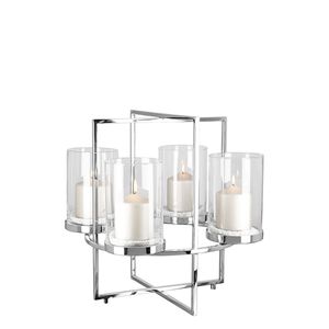 Fink Edelstahl-Laterne 'Sevilla' – 43 Cm Hoch, Für Stumpenkerzen Oder LEDs, Polierter Edelstahl
