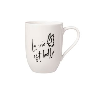 Grafik-Werkstatt Kaffee-Tasse Mit Echtgold – 420 Ml, Porzellan, Design „beauTEAful“ In Rosa