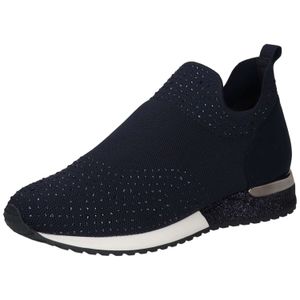 La Strada Damen Halbschuhe Blau - Bequeme Slipper Mit Netz-Obermaterial & Gummisohle