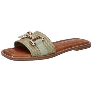 Tommy Hilfiger TH Hardware Leather Flat Sanda in braun