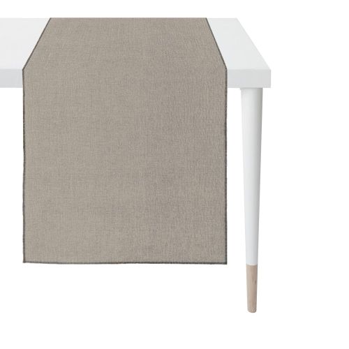Tischläufer Blütenmotiv taupe online kaufen