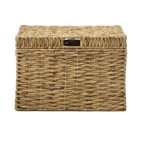 Korb mit Deckel klein naturfarben 50 x 34 x 35 cm online kaufen