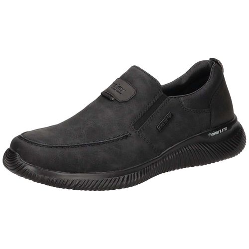 Rieker Homme Mocassins Herbst/Winter - Cuir Synthétique Noir, Confort Antistress 41 EU