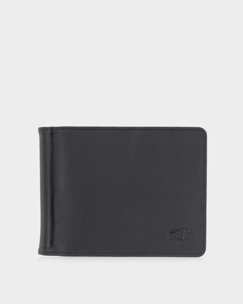 Cartera BRAUN BÜFFEL Prato RFID - 8 Compartimentos, Protección Antirrobo, Cuero Negro