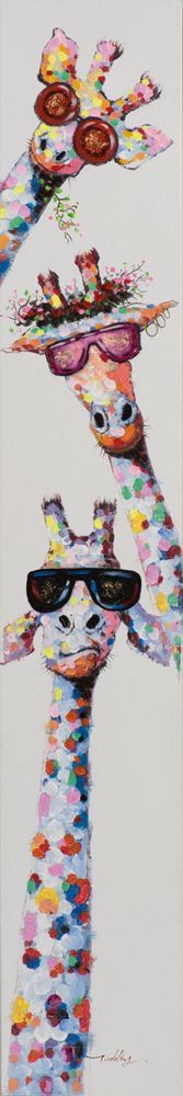 Honsell Keilrahmen 30x30 Cm Mit Giraffen-Motiv | Maltuch Zum Ausmalen Für Acryl, Aquarell & Stifte